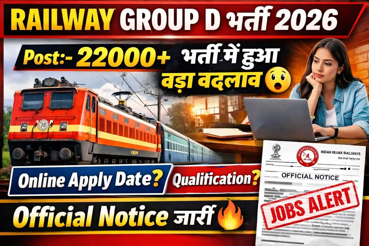 Railway RRB Group-D (Level-1) Vacancy 2026 New Update