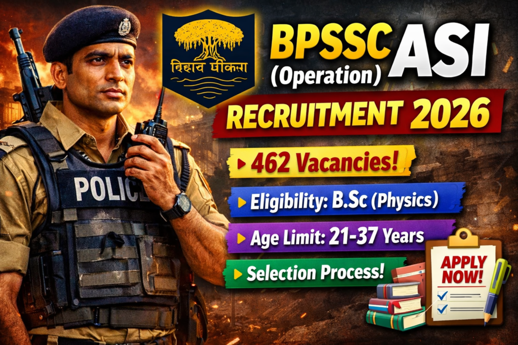 Bihar Police ASI (Operation) Recruitment 2026